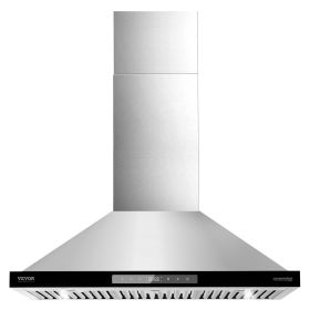 VEVOR Wall Mount Range Hood, 36 inch Chimney-Style Ceiling Mount Vent, 800 CFM Stainless Steel Kitchen Stove Hood with Gesture & Touch Control